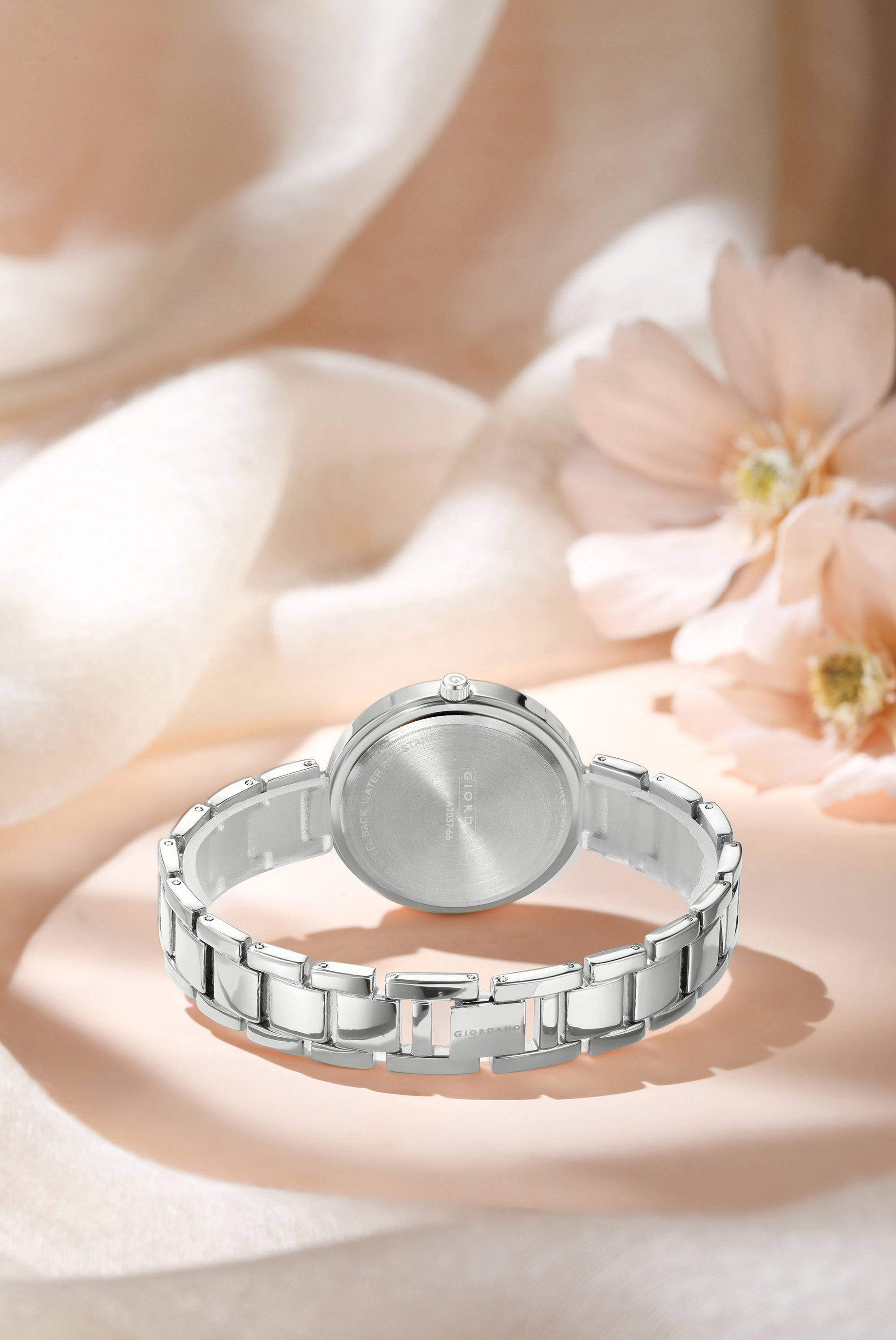 Giordano Eleganza Collection Analog Watch for Women with Crystal-Studded Strap & Diamond Indices-A2037-66