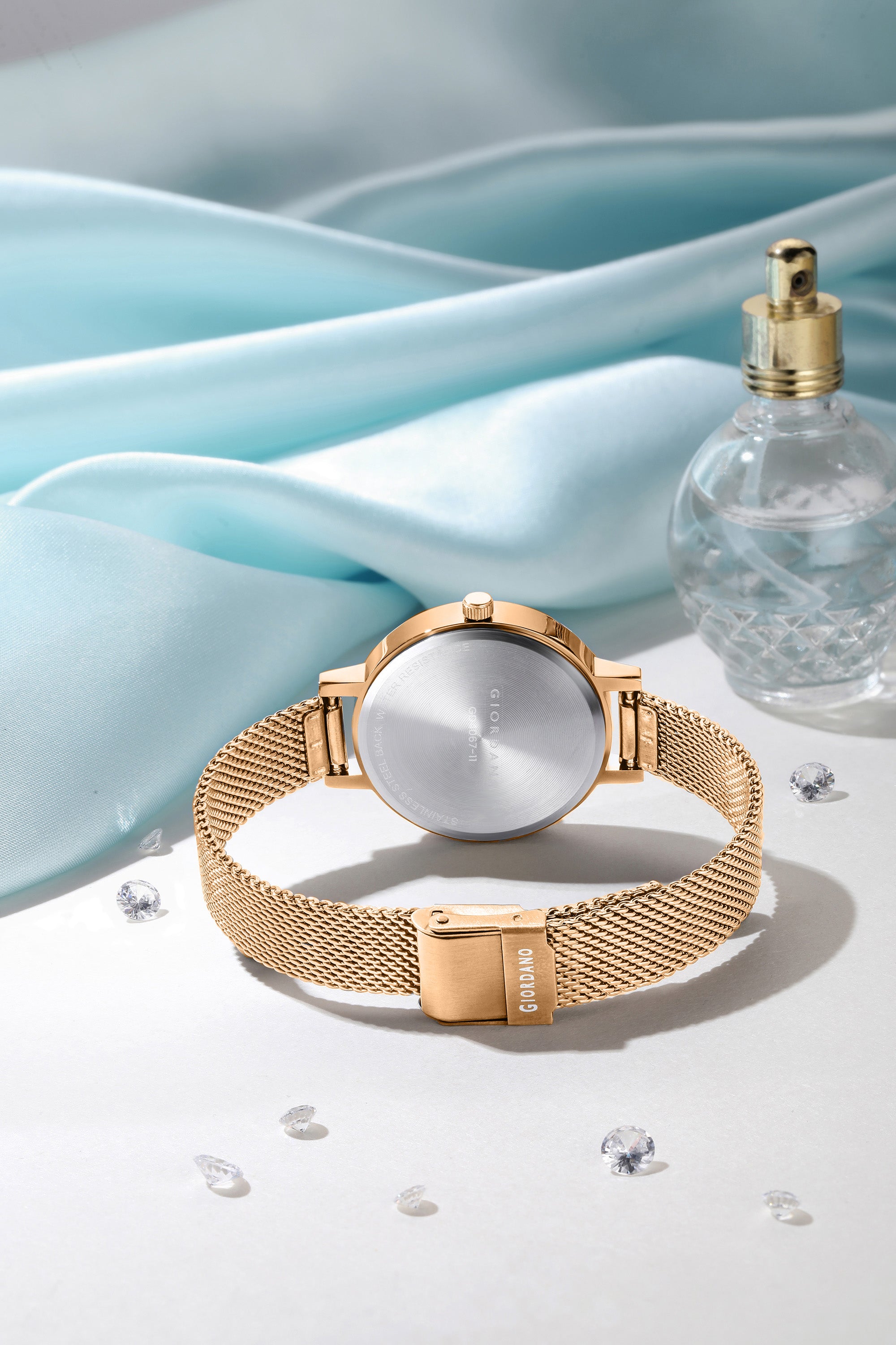 Giordano Fashionista Collection Stylish Analogue Watch for Women | Unique Design with Color Variant Mesh Metal strap | Ladies Wrist Watch to Compliment Your Look Ideal Gift for Women’s |Girls - GD4067-11