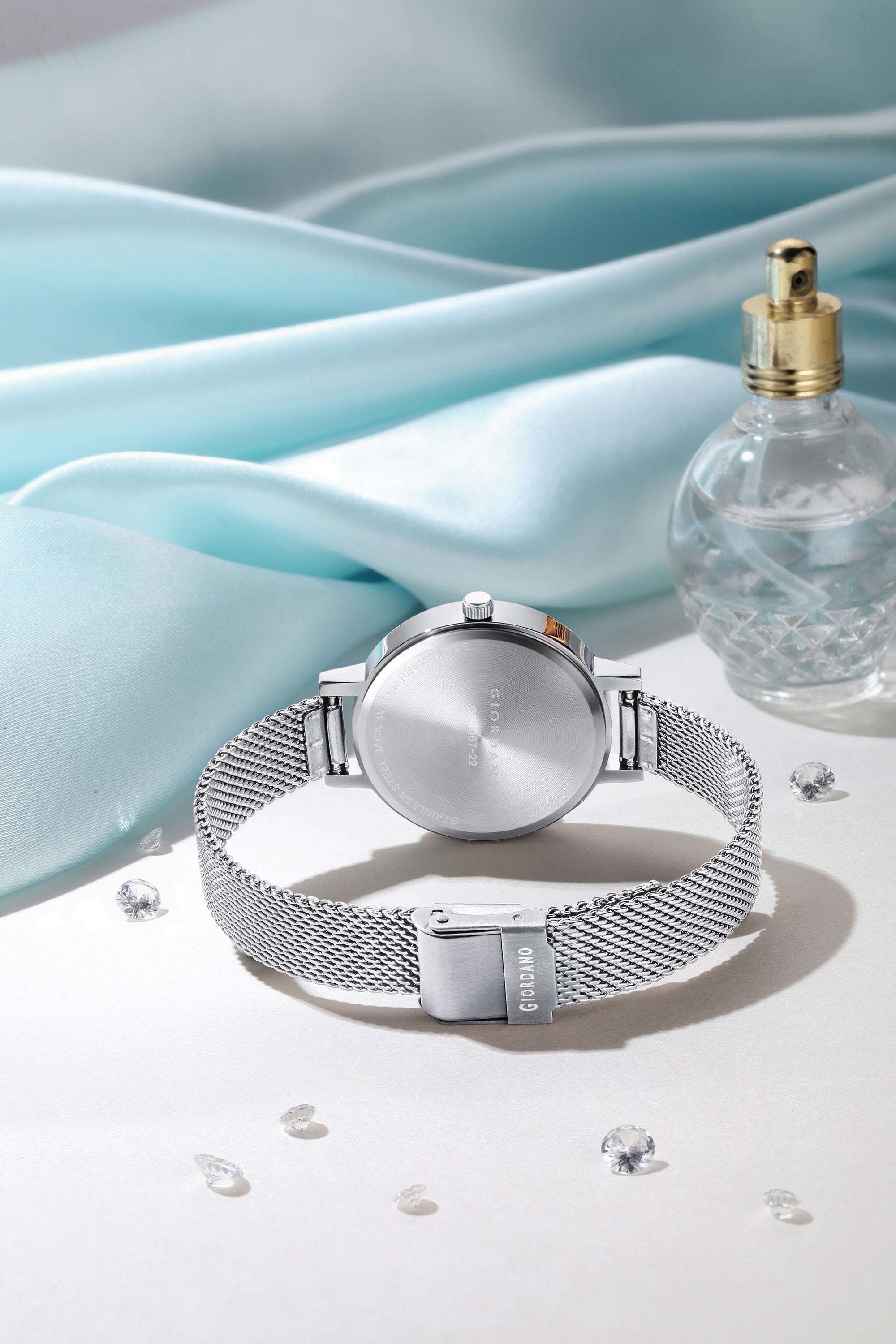 Giordano Fashionista Collection Stylish Analogue Watch for Women | Unique Design with Color Variant Mesh Metal strap | Ladies Wrist Watch to Compliment Your Look Ideal Gift for Women’s |Girls - GD4067-22