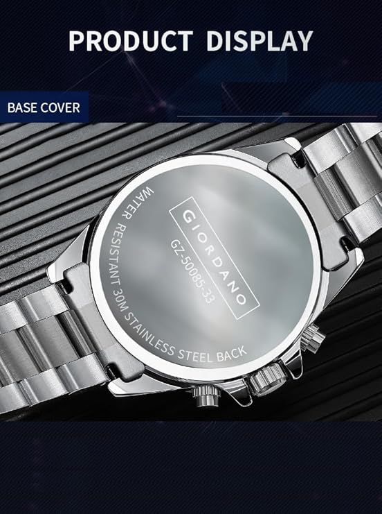 Giordano Multi-Function Analog Wrist Watch for Men Water Resistant with Classy Dial and Strap|Compliment Your Look|Ideal Gift for|Men's|Boy | GZ-50085-33