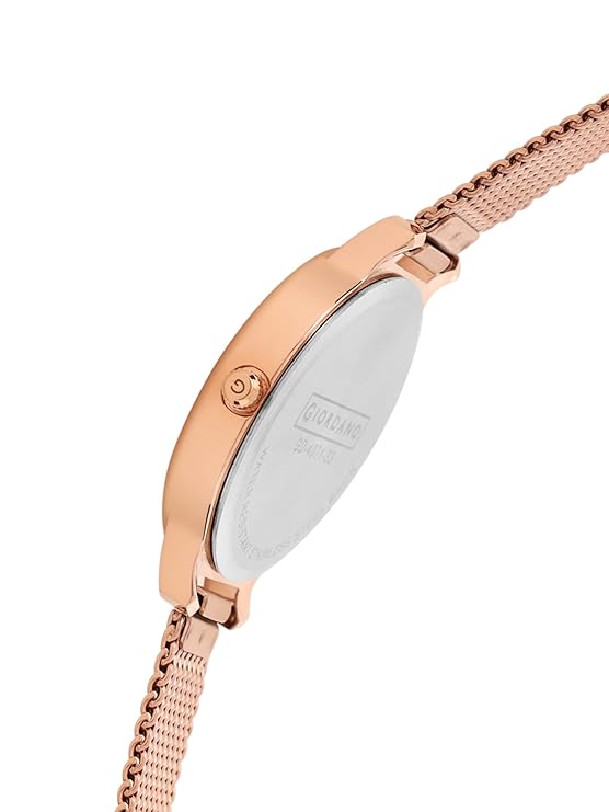 Giordano Analog Watch for Women Stylish Metal Strap| 3 Hands Mechanism with Water Resistance Latest Generation Premium Analogue Watches | GD4071-33