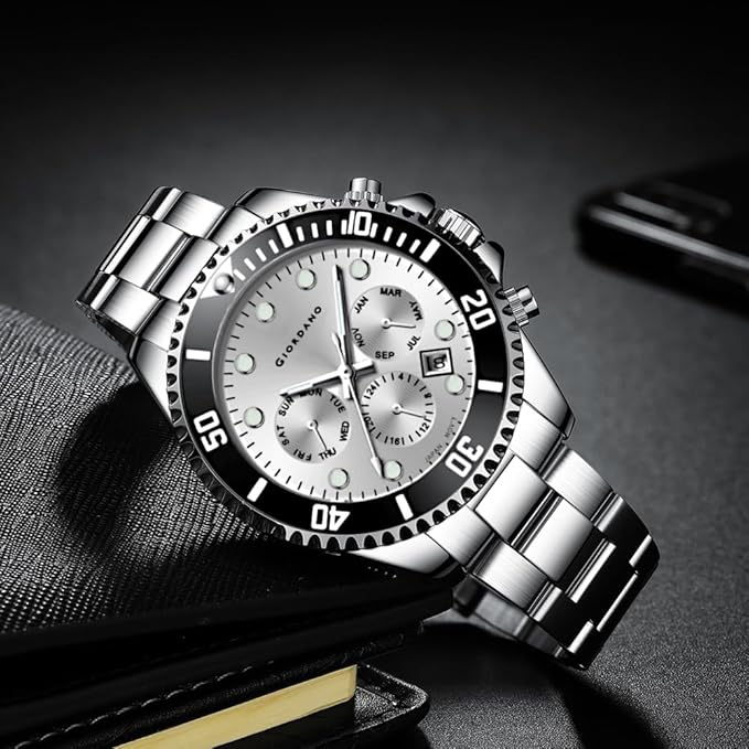 Giordano Multi-Function Analog Wrist Watch for Men Water Resistant with Classy Dial and Strap|Compliment Your Look|Ideal Gift for|Men's|Boy | GZ-50085-22