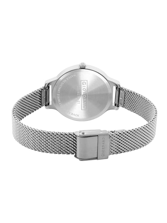 Giordano Analog Watch for Women Stylish Metal Strap| 3 Hands Mechanism with Water Resistance Latest Generation Premium Analogue Watches Ideal Gift for Female, Ladies & Girls | GD4071-11