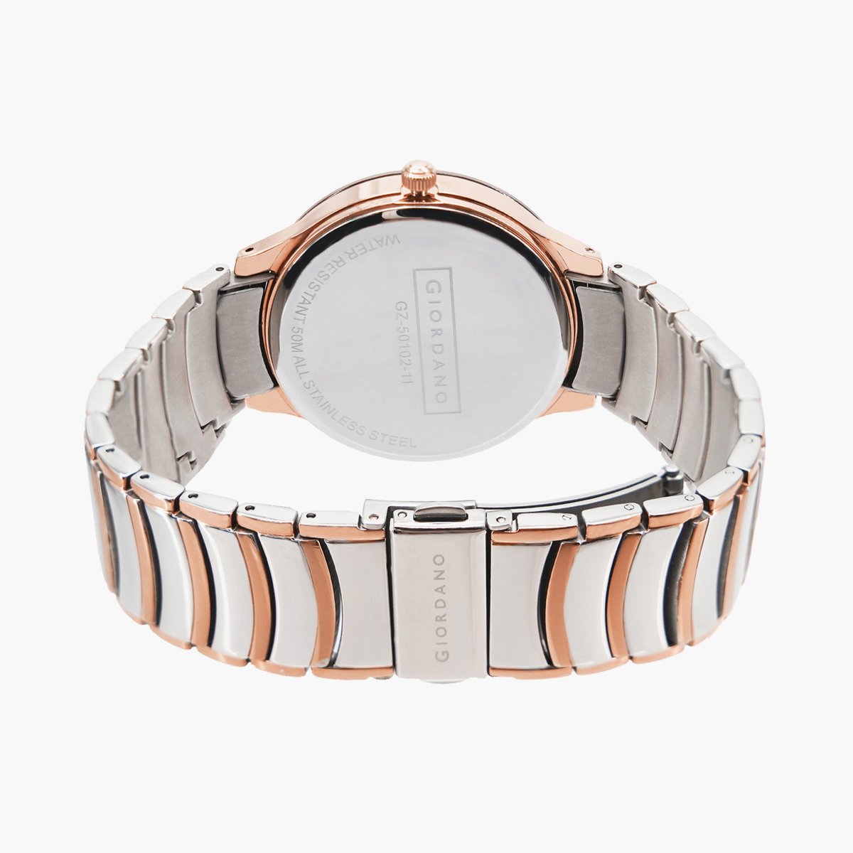 Giordano Classic Analog Watch for Men with Diamond Accents and Stainless Steel Strap GZ-50102-11