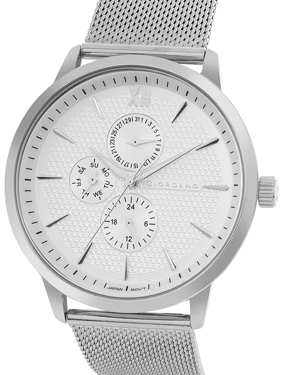 Giordano Analogue Watch for Men with Stylish Mesh Band with Water Resistant Casual Wrist Watch to Complement Your Party Look | GD-50008-11