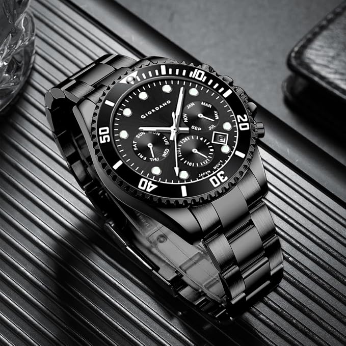 Giordano Multi-Function Analog Wrist Watch with Date for Men Water Resistant with Classy Dial and Strap|Compliment Your Look|Ideal Gift for|Men's|Boy | GZ-50085-55