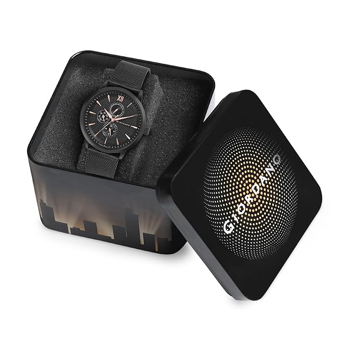 Giordano Analogue Watch for Men with Stylish Mesh Band with Water Resistant Casual Wrist Watch to Complement Your Party Look | GD-50008-22