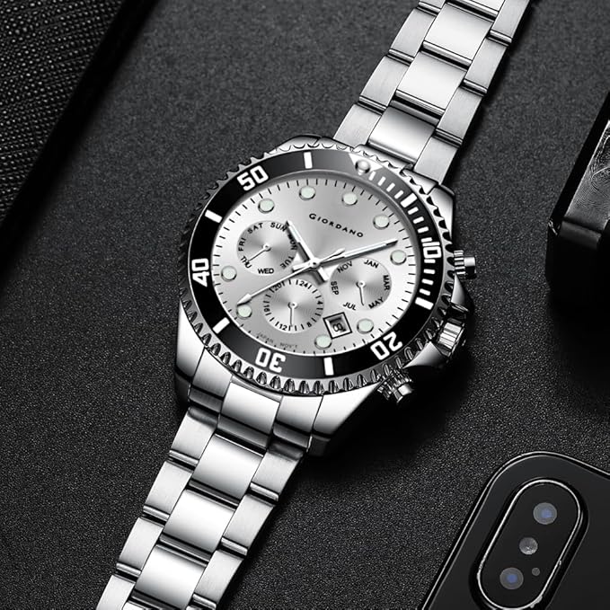Giordano Multi-Function Analog Wrist Watch for Men Water Resistant with Classy Dial and Strap|Compliment Your Look|Ideal Gift for|Men's|Boy | GZ-50085-22