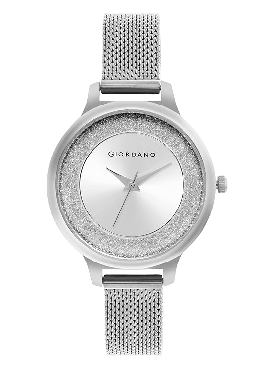Giordano Analog Watch for Women Stylish Metal Strap| 3 Hands Mechanism with Water Resistance Latest Generation Premium Analogue Watches Ideal Gift for Female, Ladies & Girls | GD4071-11