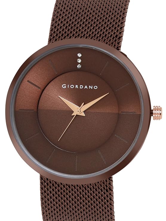 Giordano Analog Watch for Men & Boys Trendy and Slim Fit with Metal Strap Suitable for Casual & Formal Occasion | Men's Analogue Wrist Watches | GD-1166-33