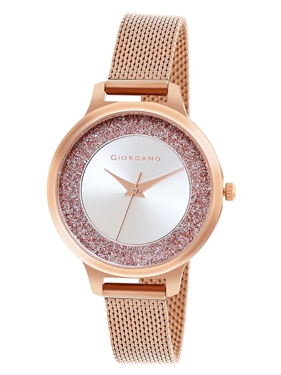Giordano Analog Watch for Women Stylish Metal Strap| 3 Hands Mechanism with Water Resistance Latest Generation Premium Analogue Watches Ideal Gift for Female, Ladies & Girls - GD4071 | GD4071-22