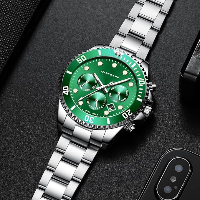 Giordano Multi-Function Analog Wrist Watch for Men Water Resistant with Classy Dial and Strap|Compliment Your Look|Ideal Gift for|Men's|Boy | GZ-50085-11