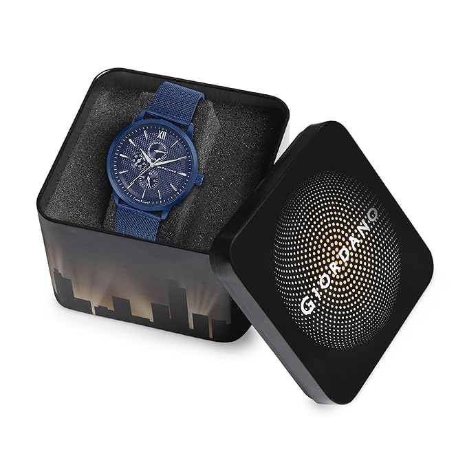 Giordano Analogue Watch for Men with Stylish Mesh Band with Water Resistant Casual Wrist Watch to Complement Your Party Look | GD-50008-33