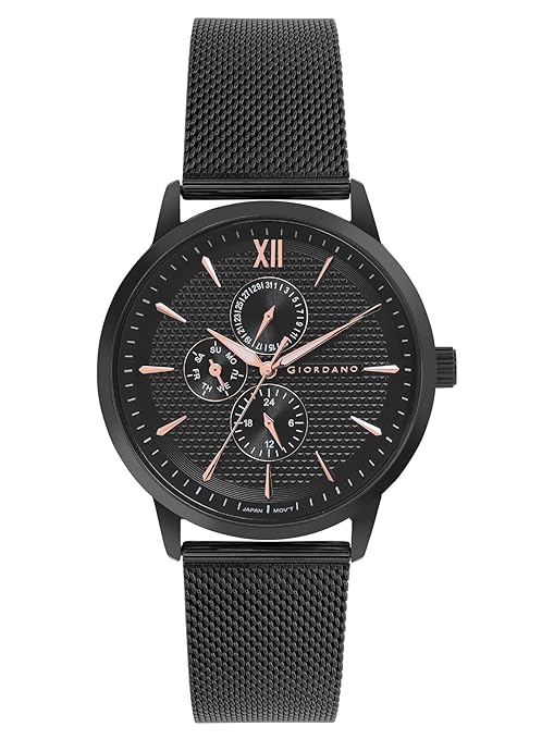 Giordano Analogue Watch for Men with Stylish Mesh Band with Water Resistant Casual Wrist Watch to Complement Your Party Look | GD-50008-22