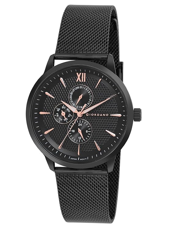 Giordano Analogue Watch for Men with Stylish Mesh Band with Water Resistant Casual Wrist Watch to Complement Your Party Look | GD-50008-22
