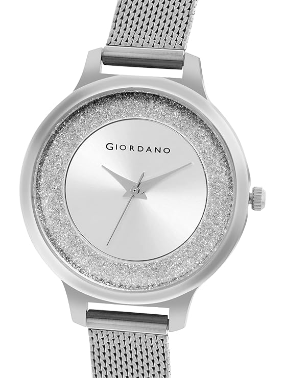 Giordano Analog Watch for Women Stylish Metal Strap| 3 Hands Mechanism with Water Resistance Latest Generation Premium Analogue Watches Ideal Gift for Female, Ladies & Girls | GD4071-11