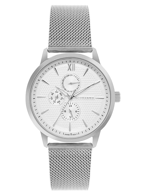 Giordano Analogue Watch for Men with Stylish Mesh Band with Water Resistant Casual Wrist Watch to Complement Your Party Look | GD-50008-11