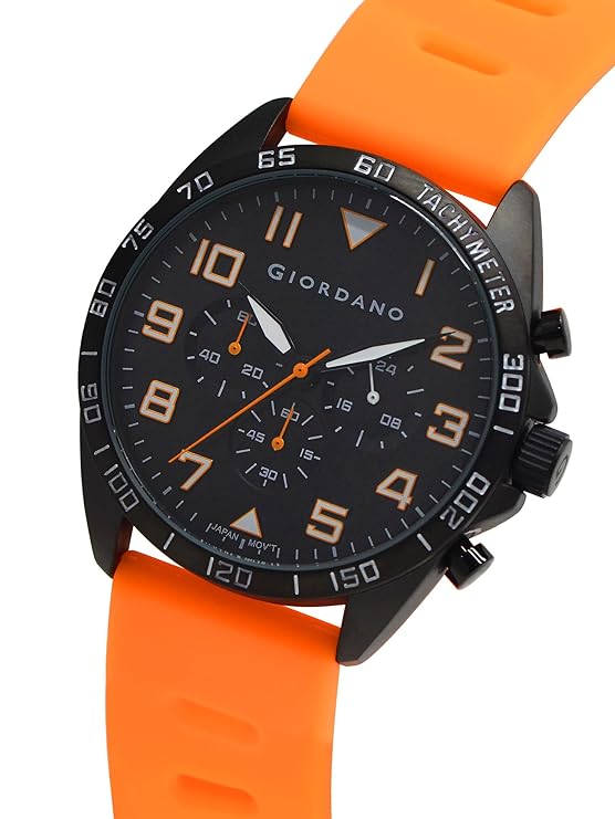 Giordano Multi Function - Performance Sport Watch for Men with Stopwatch Function & Silicon Strap | GZ-50092-01