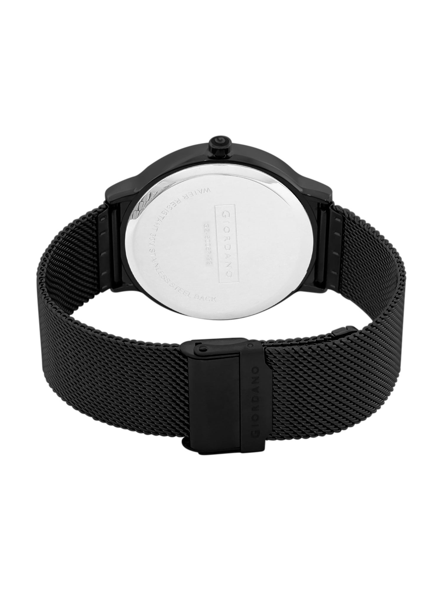Giordano Analog Casual Round dial Wrist Watch for Men with mesh Metal Strap and Date Window | GZ-50057-22