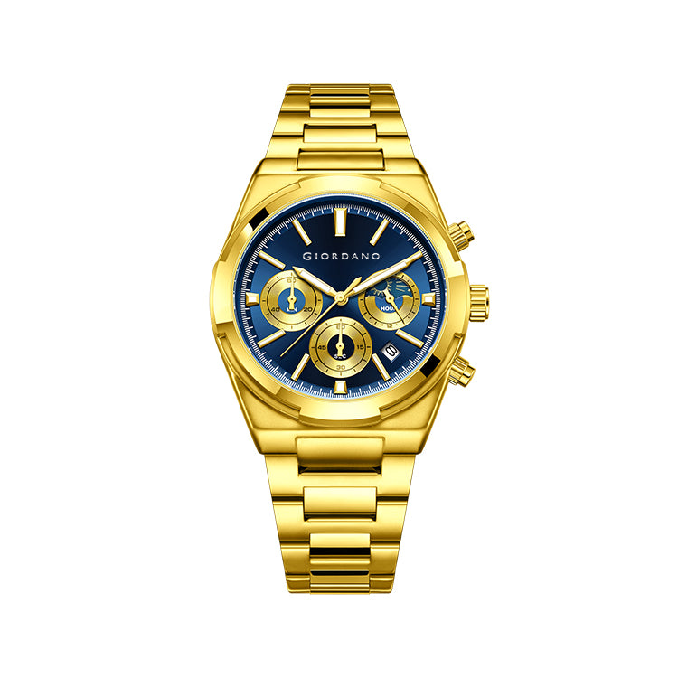 Giordano Luxury multifunctional Watch for Men with round dial, date display and Stainless Steel Strap | GZ-50152-44