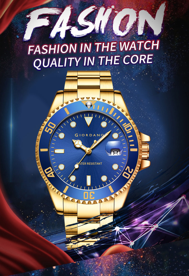 Giordano Premium Analog Watch for Men with Rotating Bezel, Stainless Steel Strap and Date Display | GZ-50006-66