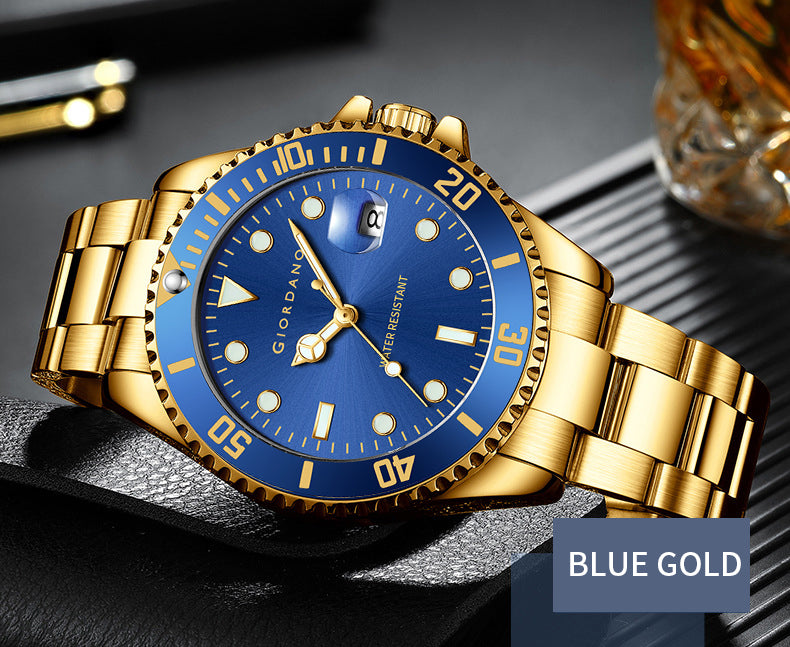 Giordano Premium Analog Watch for Men with Rotating Bezel, Stainless Steel Strap and Date Display | GZ-50006-66