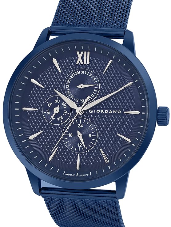 Giordano Analogue Watch for Men with Stylish Mesh Band with Water Resistant Casual Wrist Watch to Complement Your Party Look | GD-50008-33