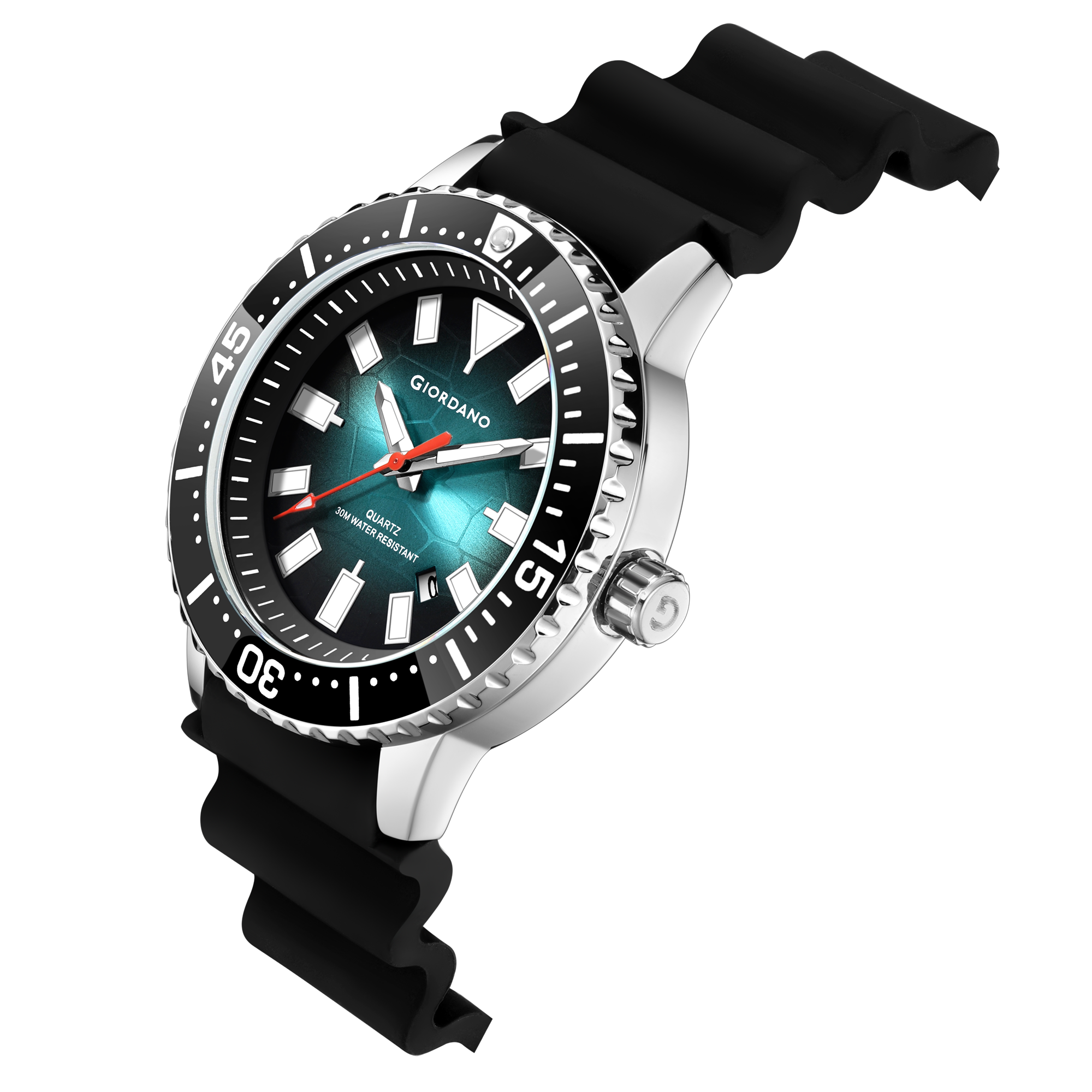 Giordano Analog Wrist Watch for Men Stylish Silicon Strap with Water Resistant 3 Hand Mechanism for Men and Boys to Compliment Your Look/Ideal Gift for Male | GZ-50103-02