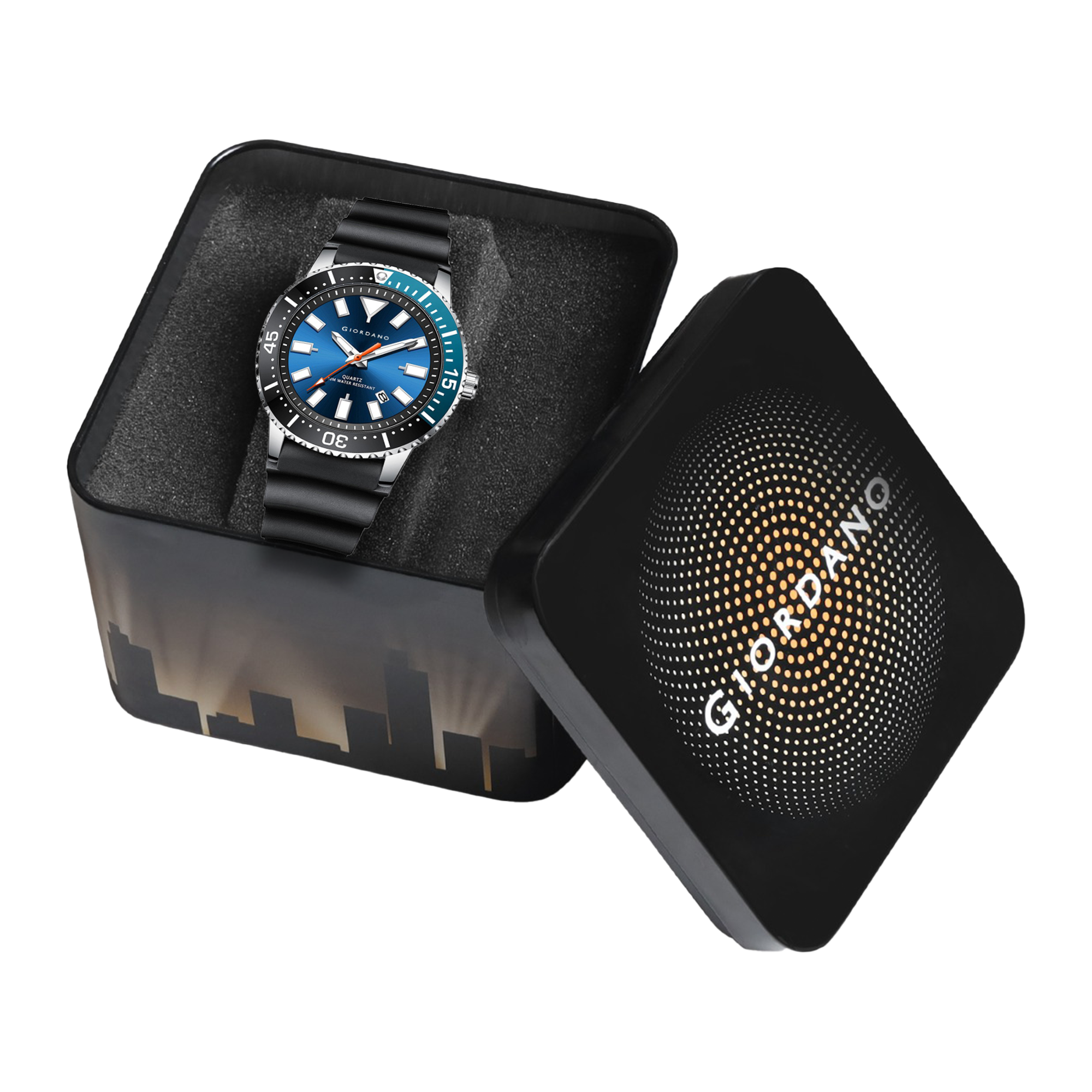 Giordano Analog Wrist Watch for Men Stylish Silicon Strap with Water Resistant 3 Hand Mechanism for Men and Boys to Compliment Your Look/Ideal Gift for Male | GZ-50103-04