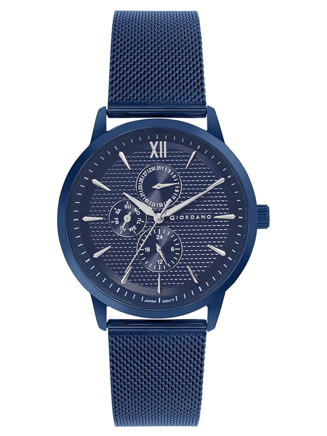 Giordano Analogue Watch for Men with Stylish Mesh Band with Water Resistant Casual Wrist Watch to Complement Your Party Look | GD-50008-33
