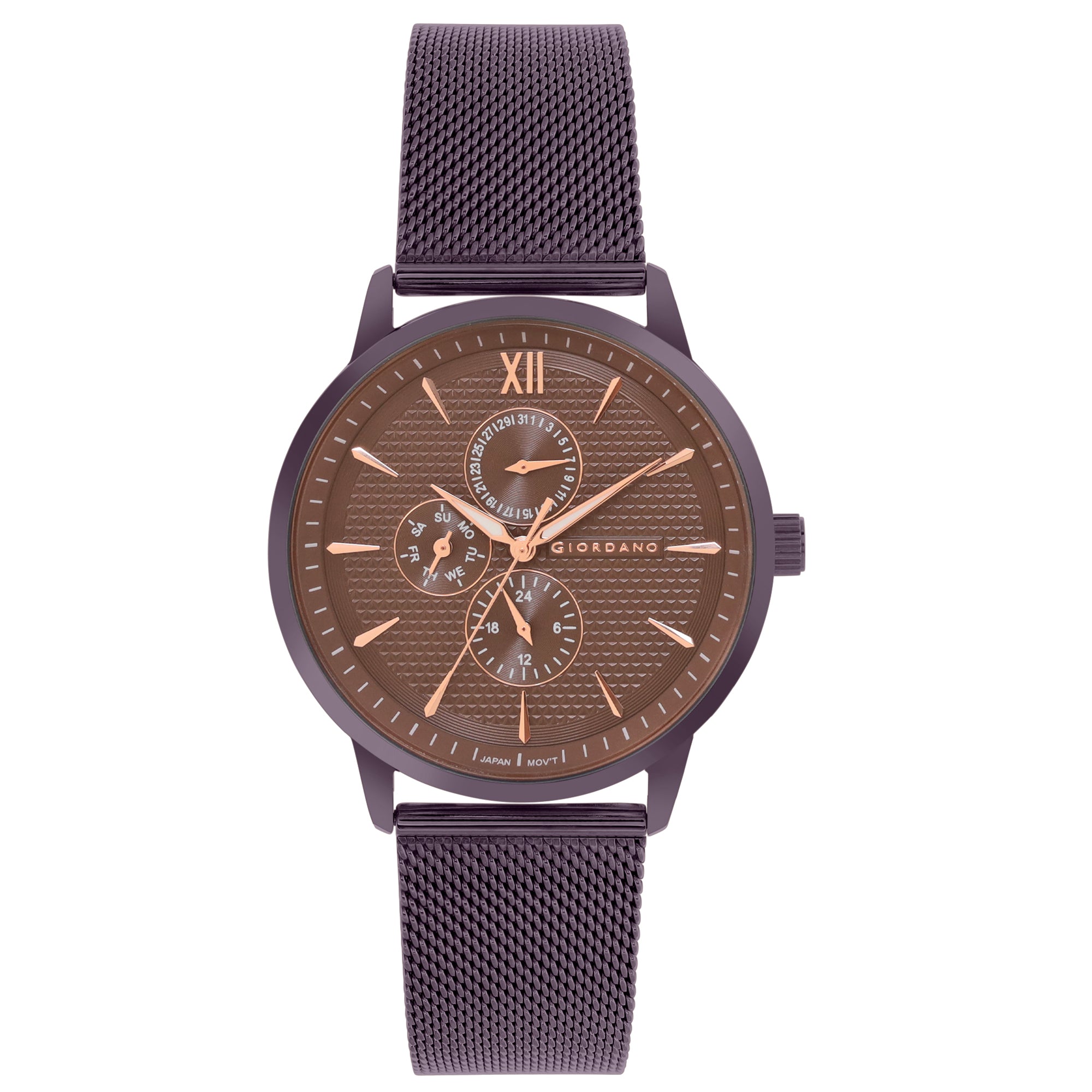 Giordano Analogue Watch for Men with Stylish Mesh Band with Water Resistant Casual Wrist Watch to Complement Your Party Look | GD-50008-55