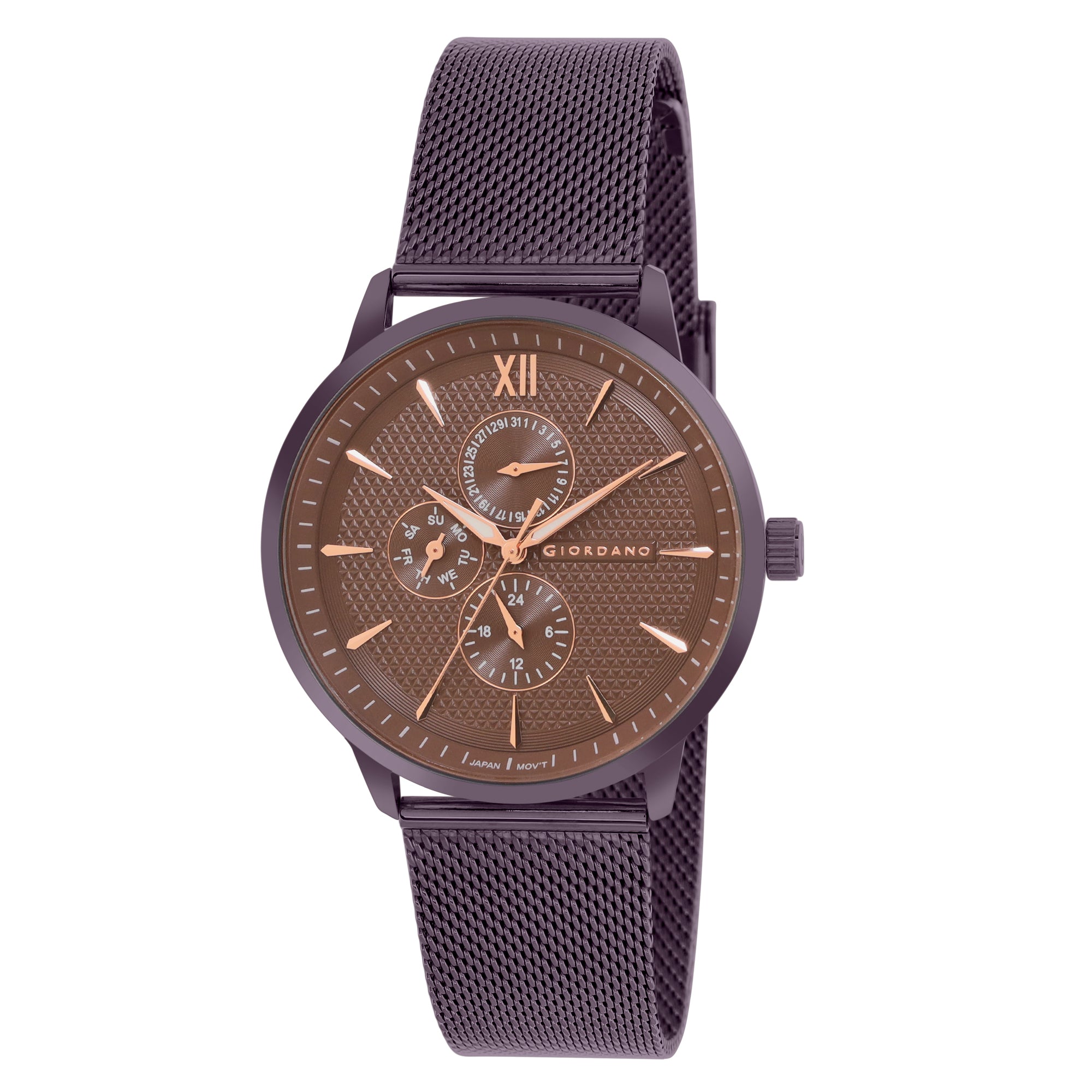 Giordano Analogue Watch for Men with Stylish Mesh Band with Water Resistant Casual Wrist Watch to Complement Your Party Look | GD-50008-55