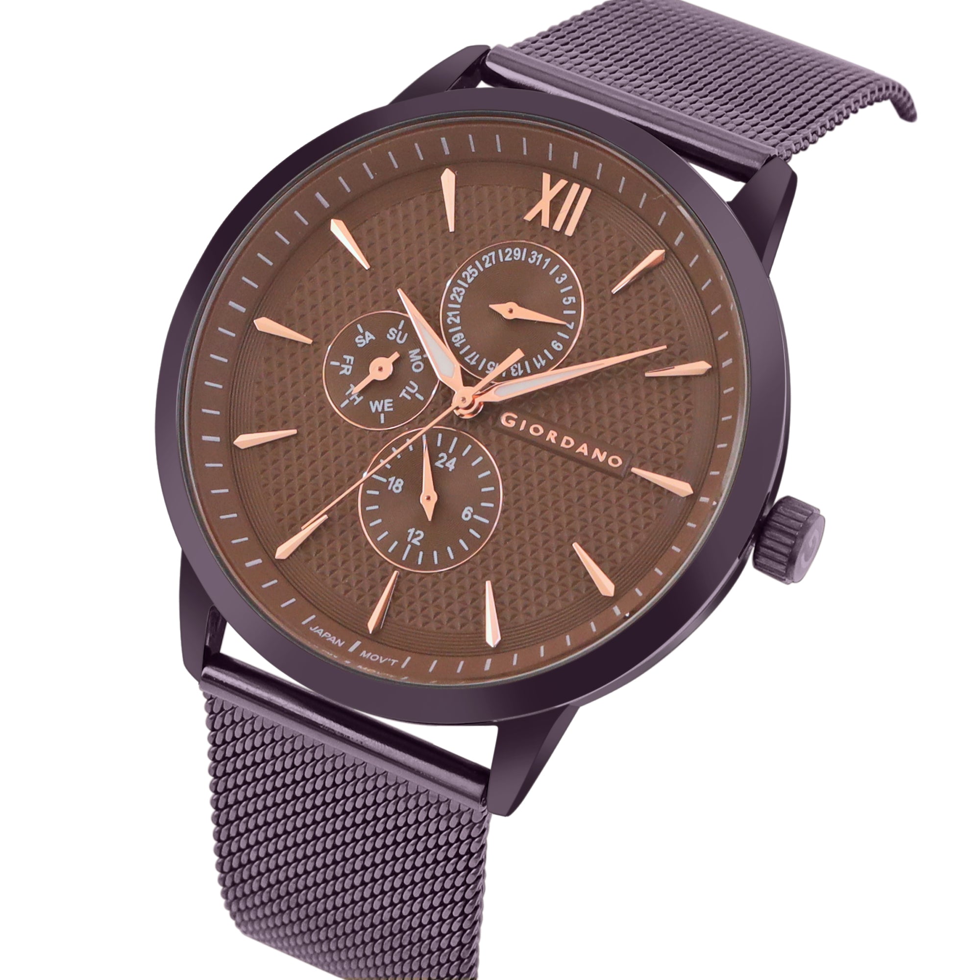 Giordano Analogue Watch for Men with Stylish Mesh Band with Water Resistant Casual Wrist Watch to Complement Your Party Look | GD-50008-55