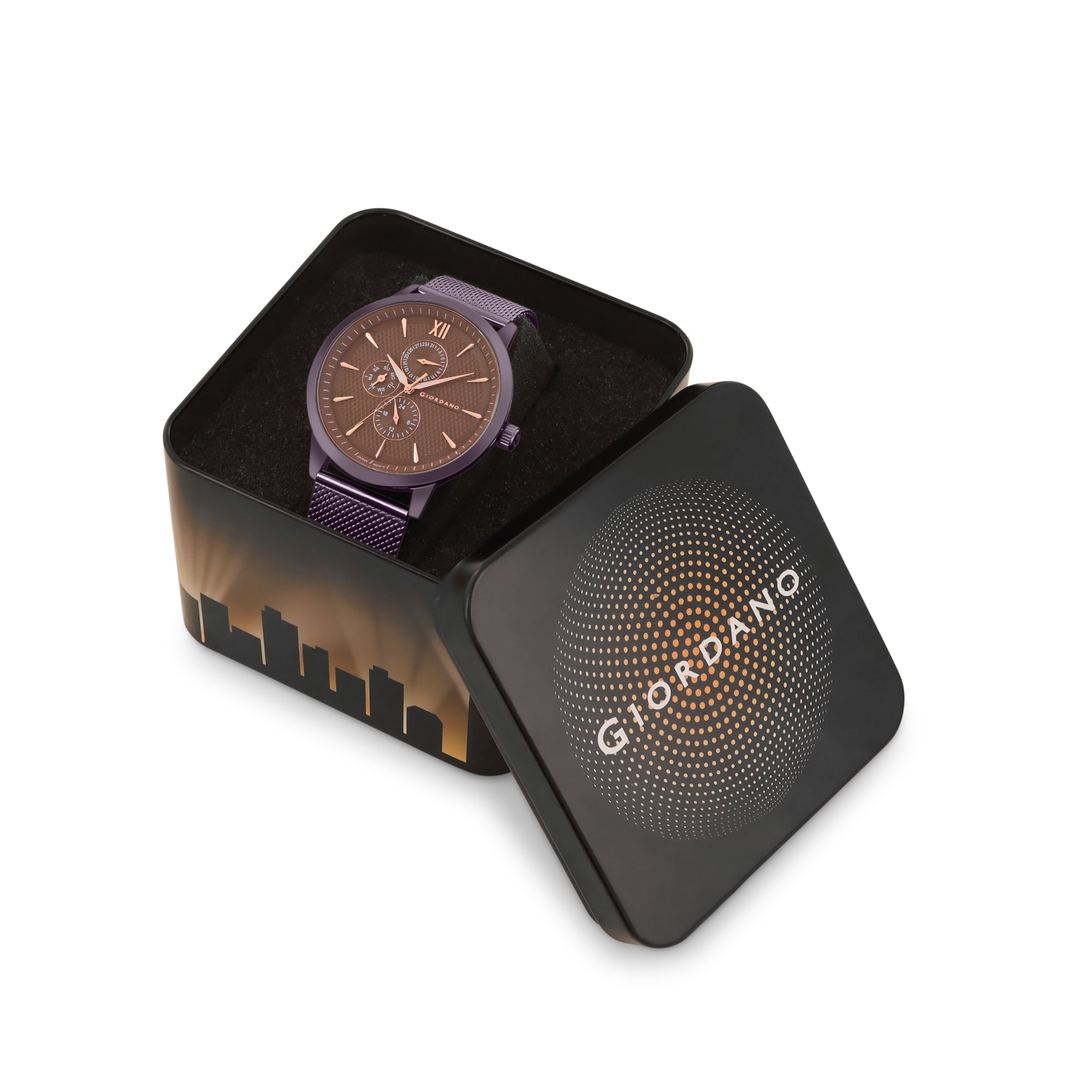 Giordano Analogue Watch for Men with Stylish Mesh Band with Water Resistant Casual Wrist Watch to Complement Your Party Look | GD-50008-55