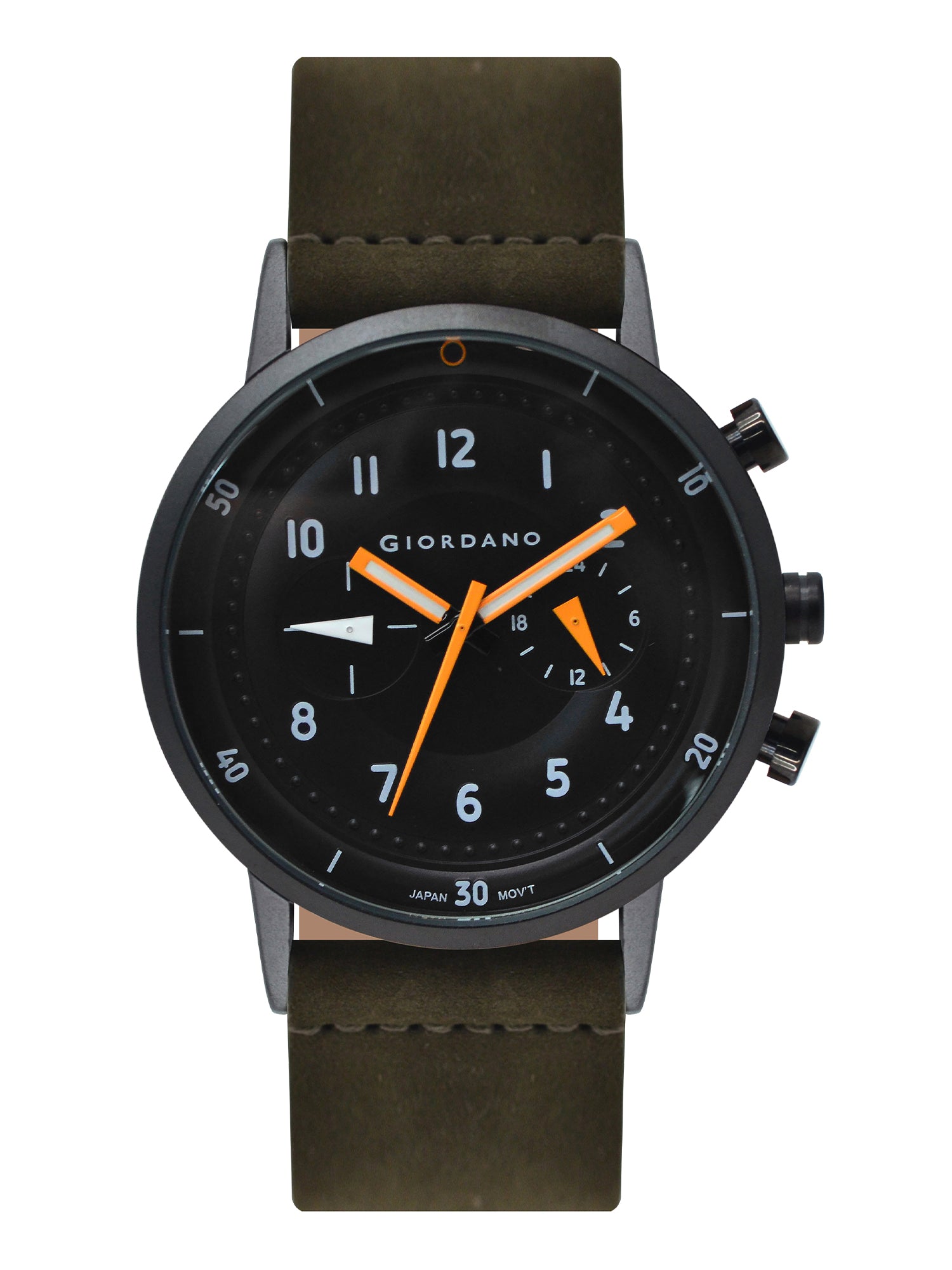 Giordano Analog Sporty Multi-Functional Watch for Men with Round Shape dial and Leather Strap | GZ-50088-01