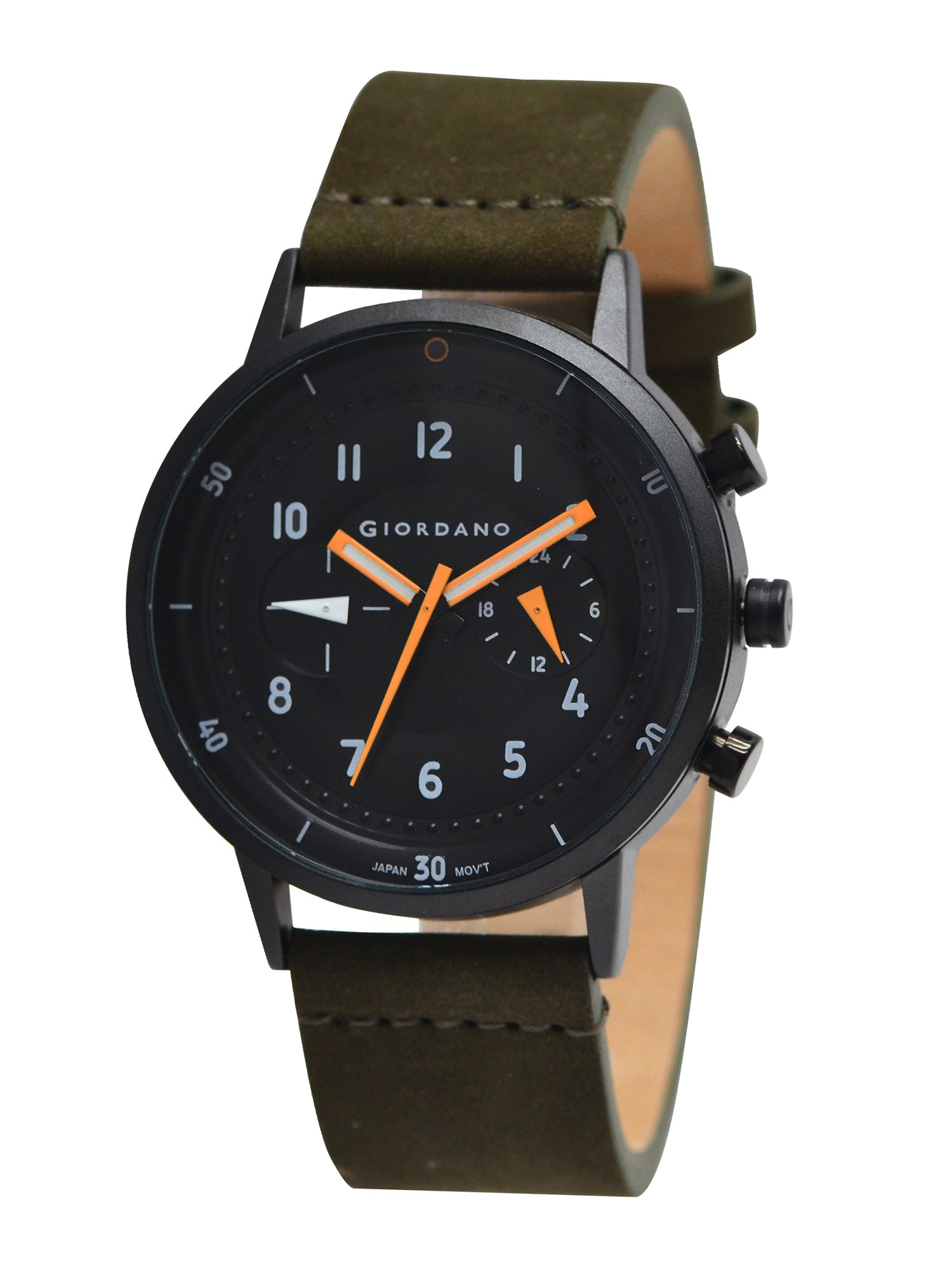 Giordano Analog Sporty Multi-Functional Watch for Men with Round Shape dial and Leather Strap | GZ-50088-01