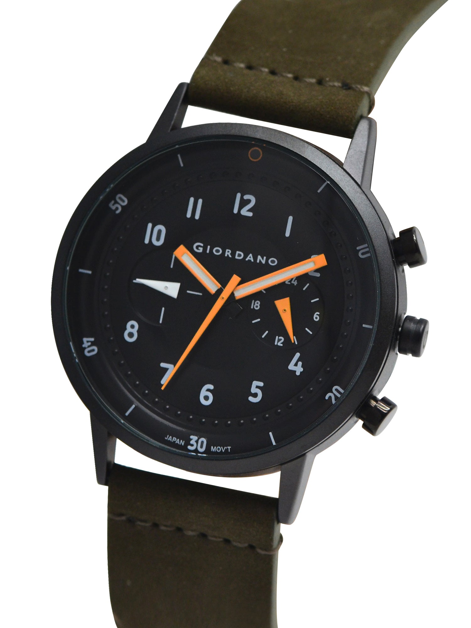 Giordano Analog Sporty Multi-Functional Watch for Men with Round Shape dial and Leather Strap | GZ-50088-01