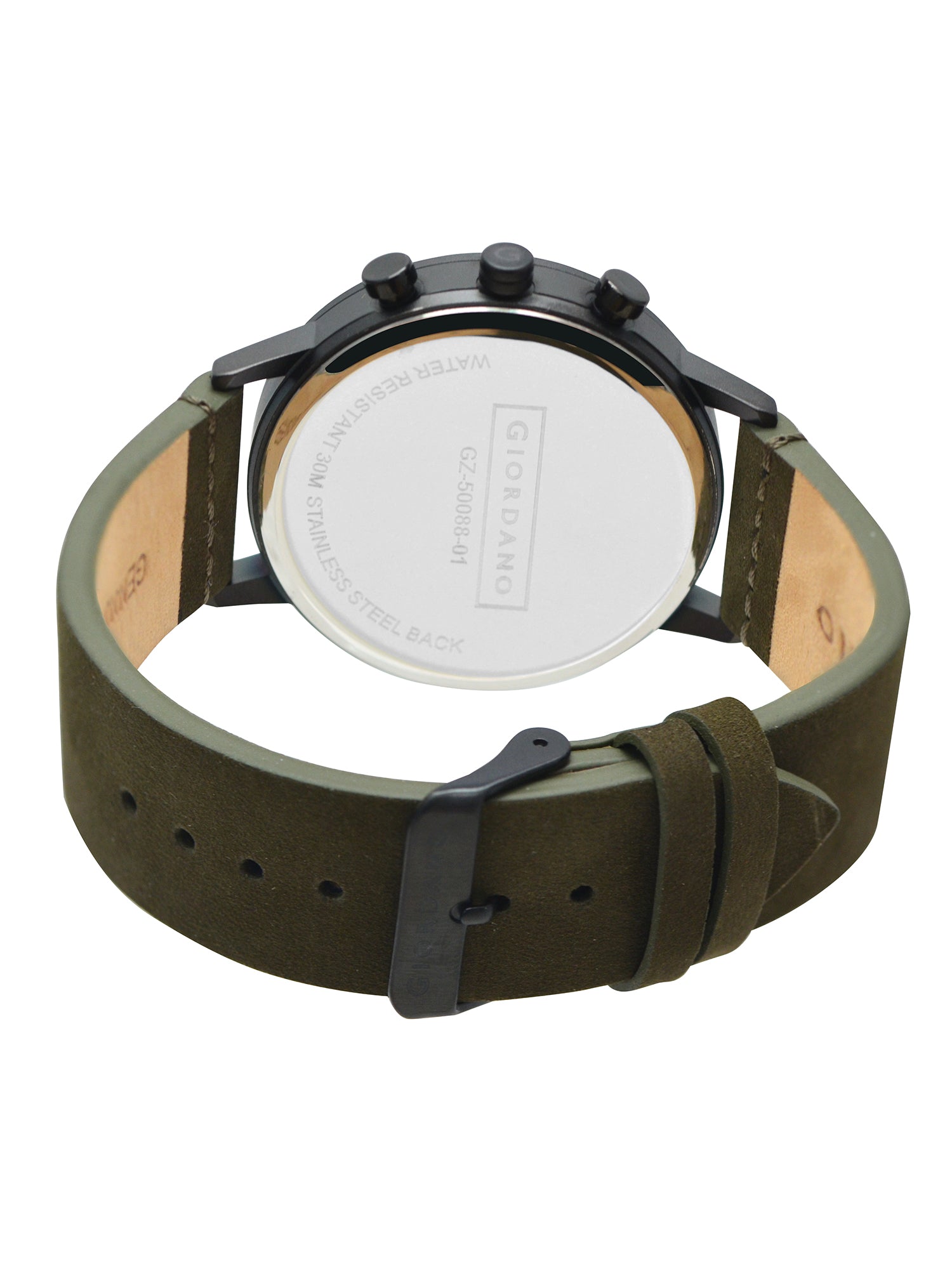 Giordano Analog Sporty Multi-Functional Watch for Men with Round Shape dial and Leather Strap | GZ-50088-01