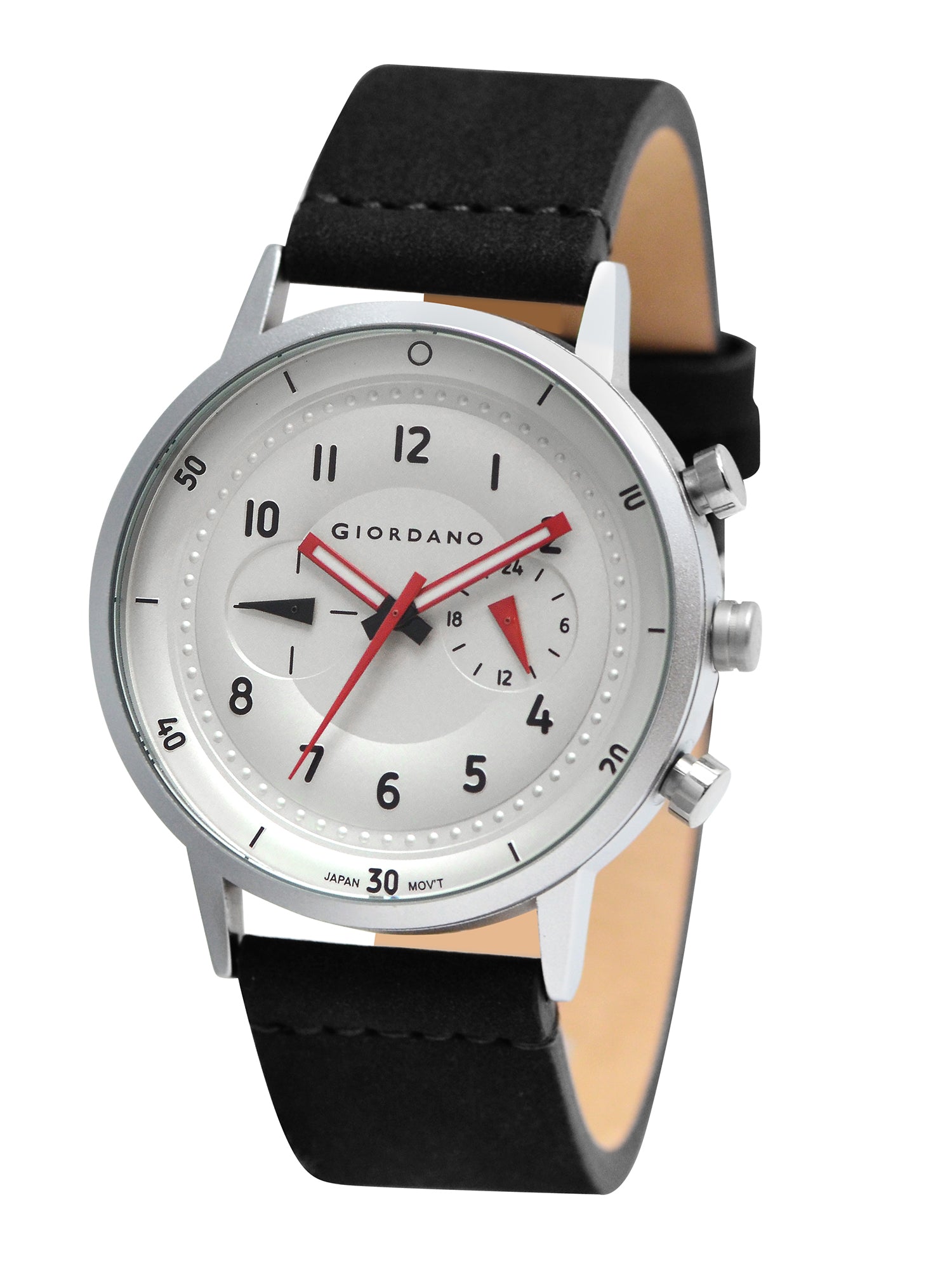 Giordano Analog Sporty Multi-Functional Watch for Men with Round Shape dial and Leather Strap | GZ-50088-02