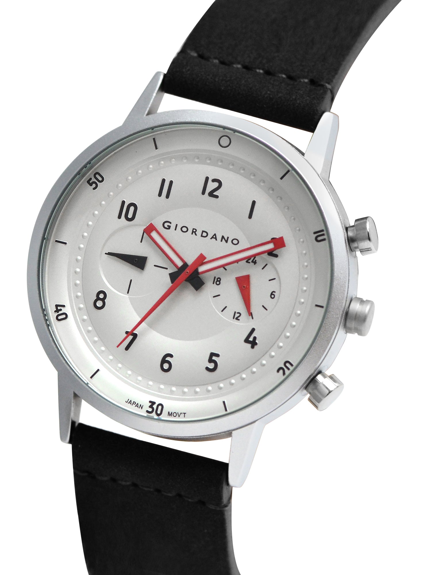 Giordano Analog Sporty Multi-Functional Watch for Men with Round Shape dial and Leather Strap | GZ-50088-02