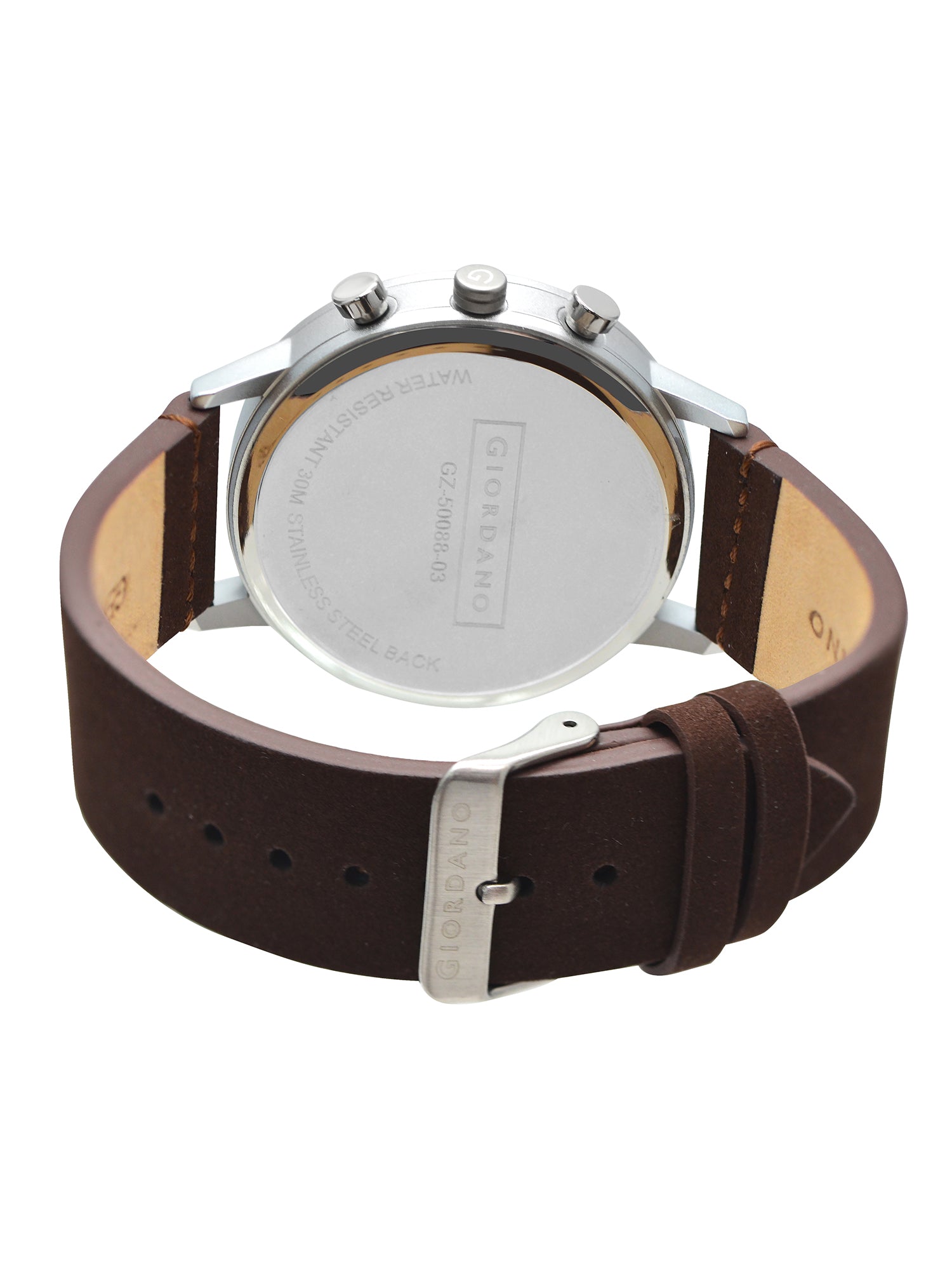 Giordano Analog Sporty Multi-Functional Watch for Men with Round Shape dial and Leather Strap | GZ-50088-03