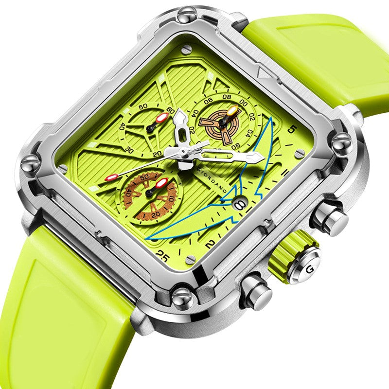 Giordano Multifunction Watch for Men - Perfect Blend of Style and Utility” | Water Resistant Square dial Unique Design Wrist Watch for Man | Best Gift for Males | GZ-50099-01