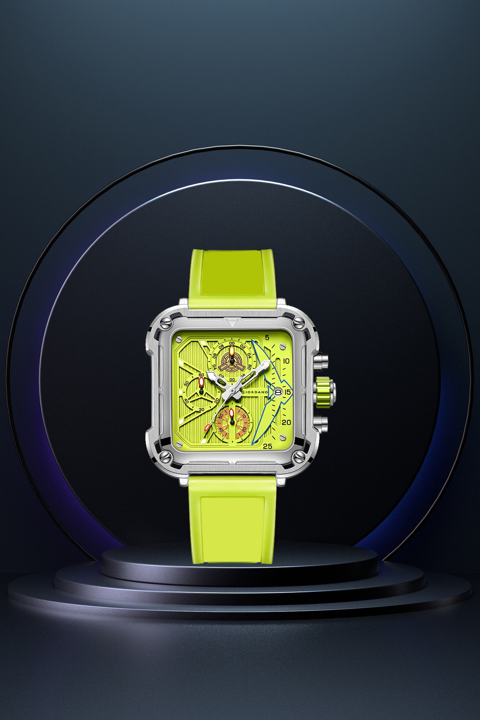 Giordano Multifunction Watch for Men - Perfect Blend of Style and Utility” | Water Resistant Square dial Unique Design Wrist Watch for Man | Best Gift for Males | GZ-50099-01