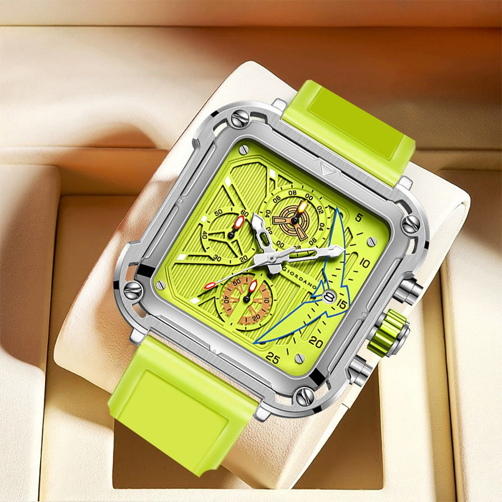 Giordano Multifunction Watch for Men - Perfect Blend of Style and Utility” | Water Resistant Square dial Unique Design Wrist Watch for Man | Best Gift for Males | GZ-50099-01