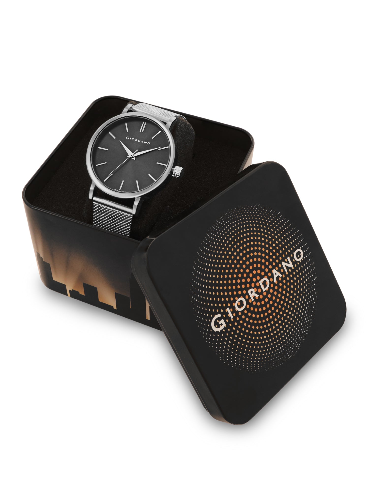 Giordano Analog Watch for Men Stylish Metal Strap| 3 Hands Mechanism with Water Resistant Wrist Watch | GZ-50108-22