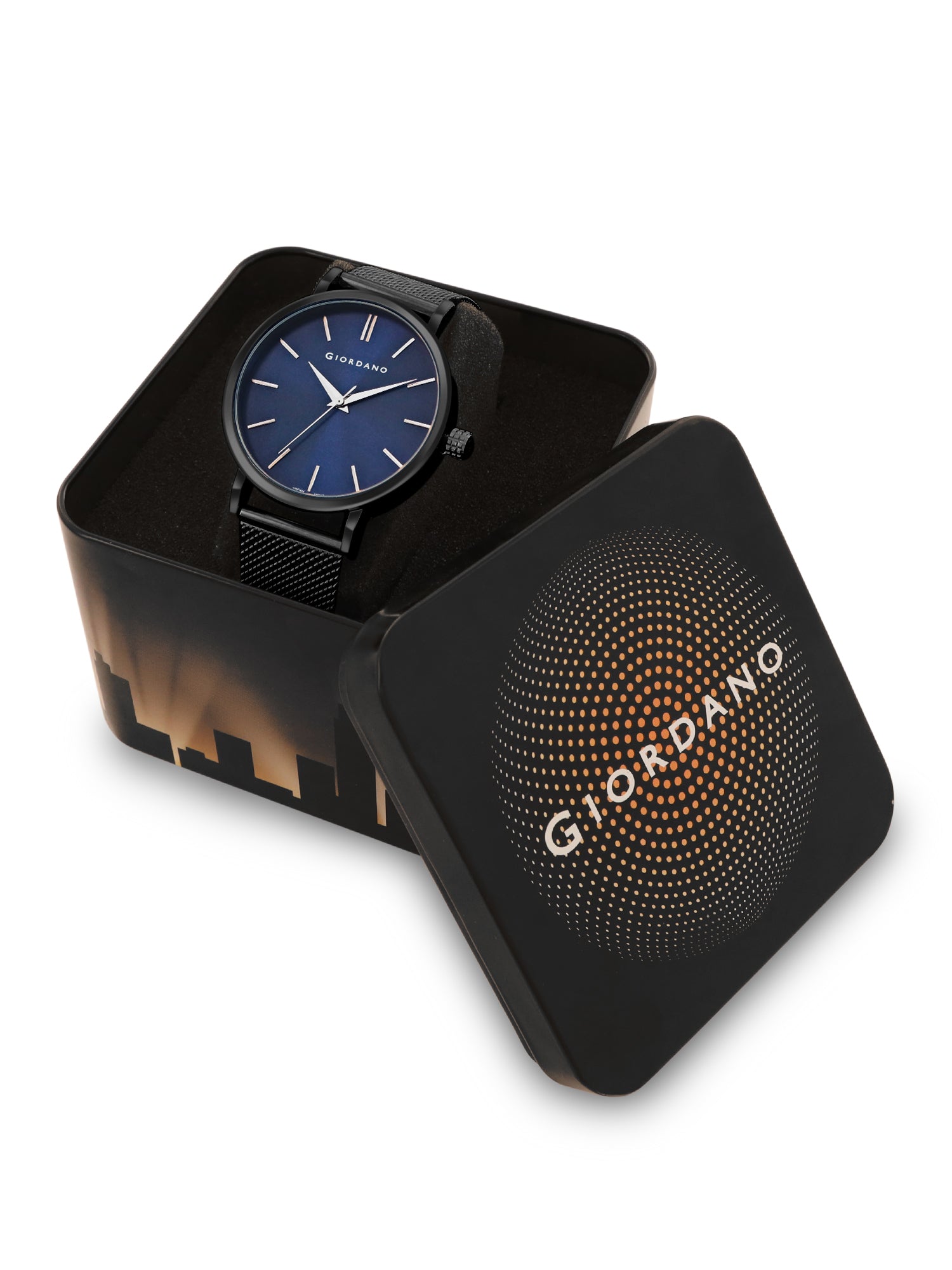 Giordano Analog Watch for Men Stylish Metal Strap| 3 Hands Mechanism with Water Resistant Wrist Watch | GZ-50108-33