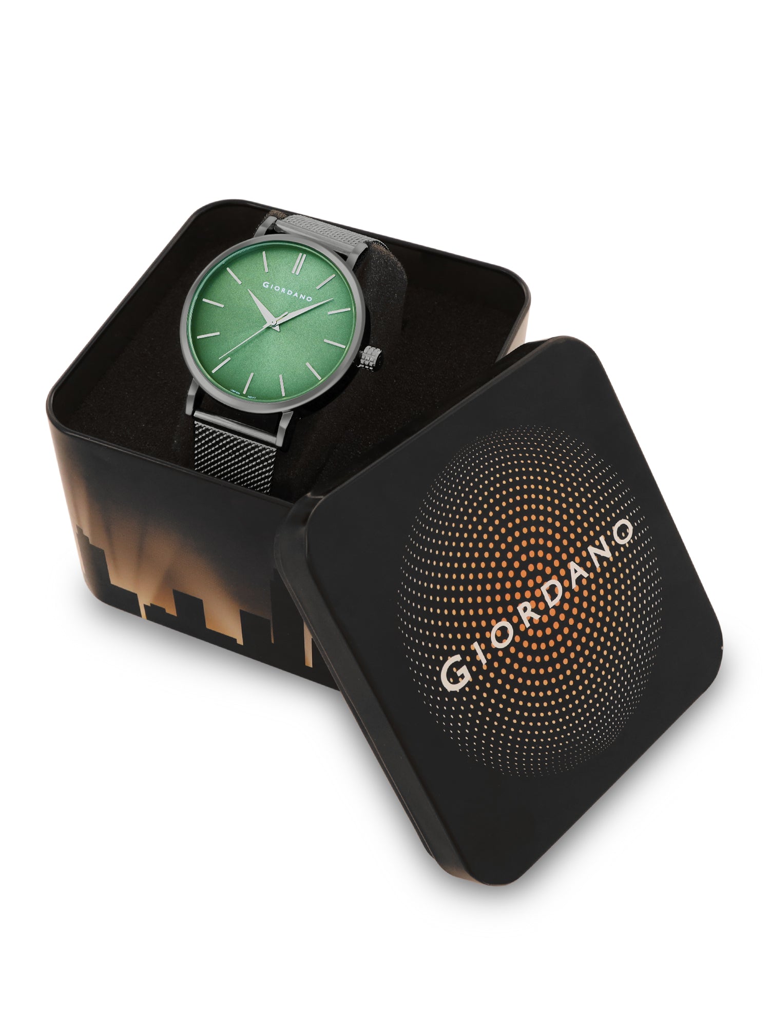 Giordano Analog Watch for Men Stylish Metal Strap| 3 Hands Mechanism with Water Resistant Wrist Watch | GZ-50108-44