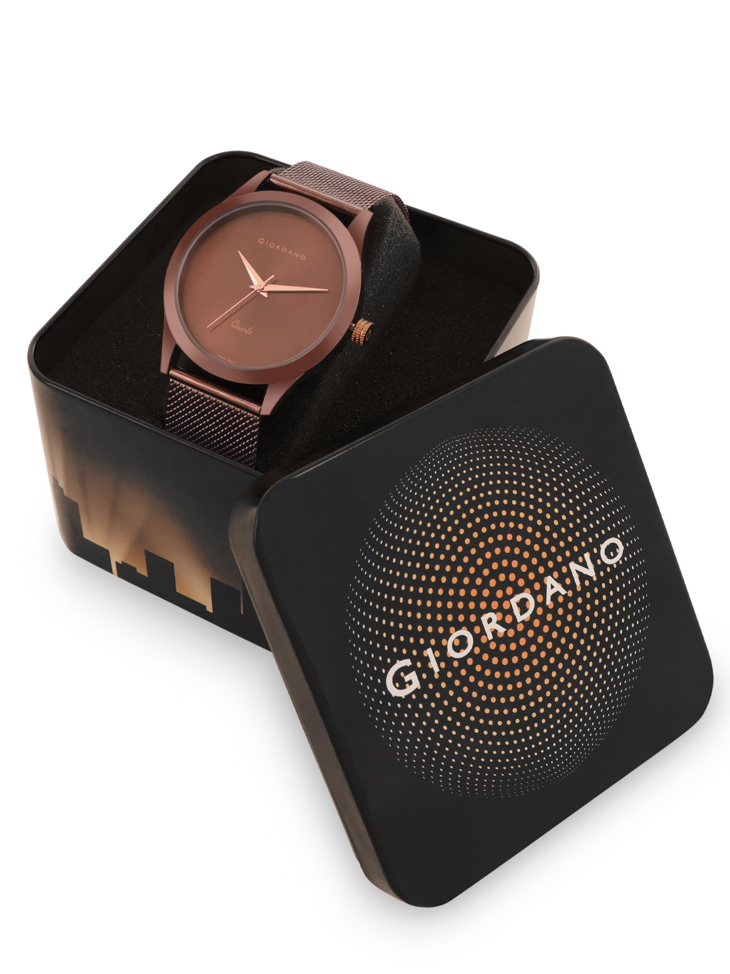 Giordano Analog Watch for Men Stylish Metal Strap| 3 Hands Mechanism with Water Resistant Wrist Watch | GZ-50111-33