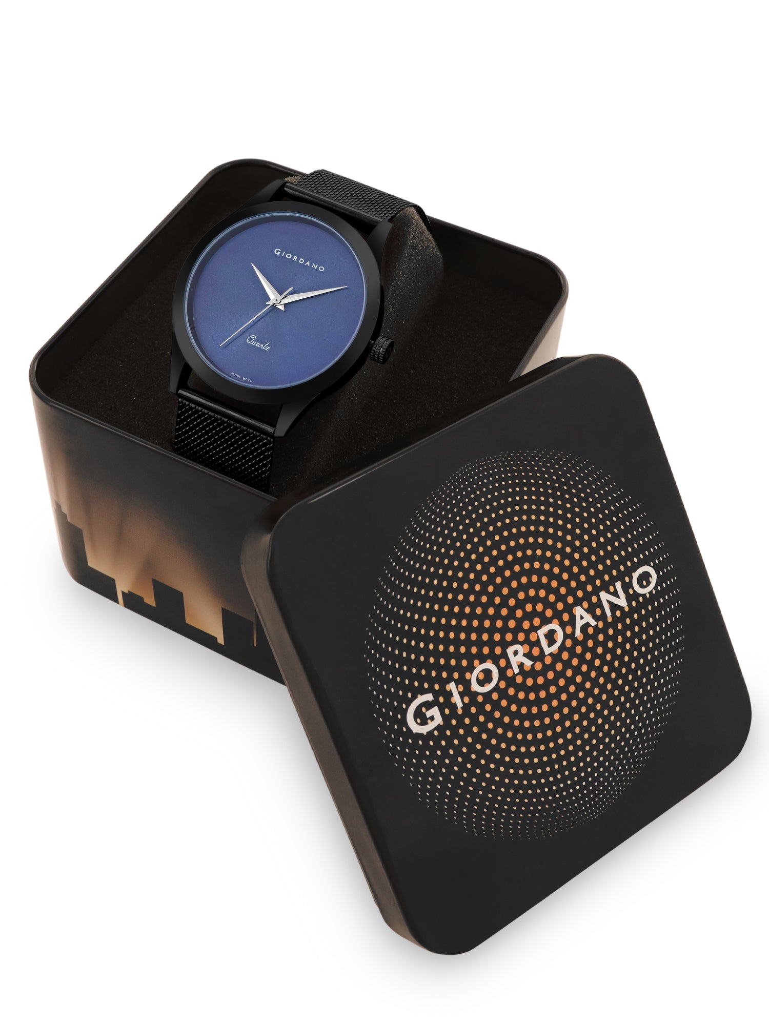 Giordano Analog Watch for Men Stylish Metal Strap| 3 Hands Mechanism with Water Resistant Wrist Watch | GZ-50111-44