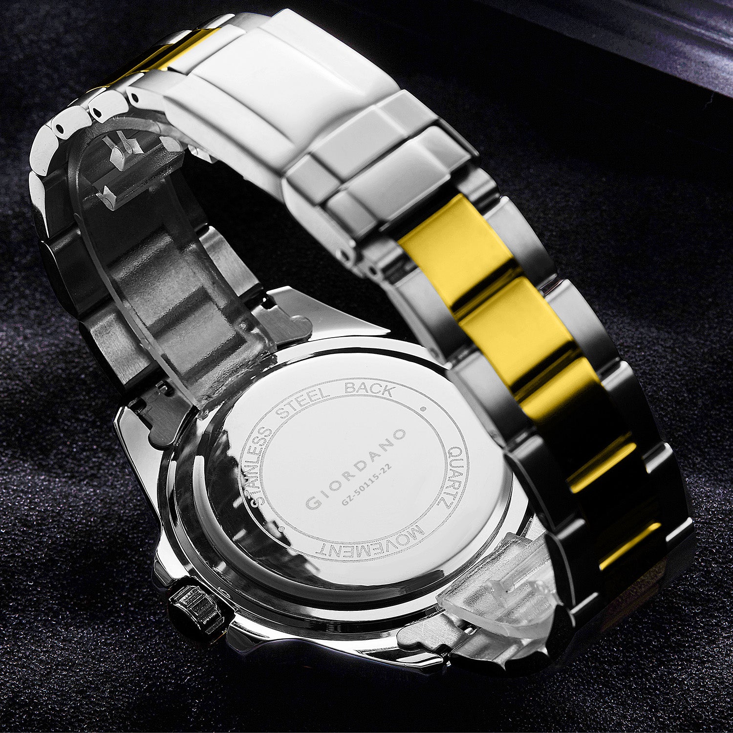 Giordano Luxurious Analog Formal Watch for Men - Textured dial with Date Magnifier Glass and Solid Stainless Steel Strap | GZ-50115-22